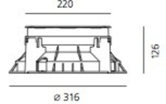 Artemide venkovní LED svítidlo Ego 220 Square 14 W 3000K 38° zapuštěné