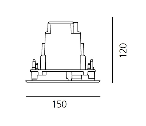 Artemide vestavné LED svítidlo Ego 150 Square 8 W 3000K