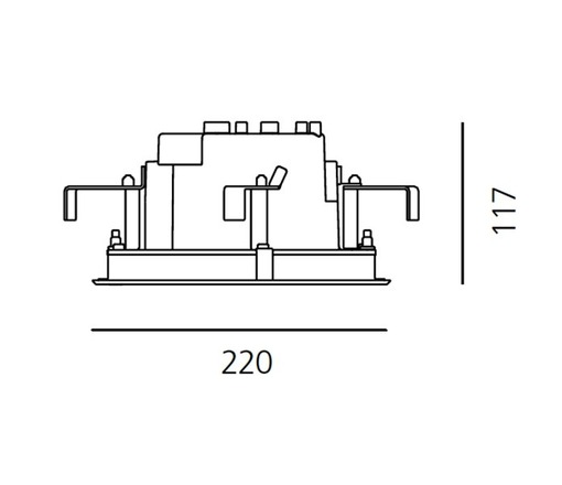 Artemide LED vestavné svítidlo Ego 220 Square 16 W 3000K IK10
