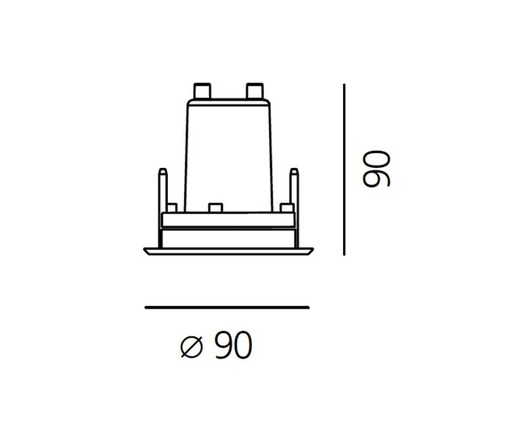 Artemide vestavné LED svítidlo Ego 90 Round 3,5 W 3000K 24° IK10
