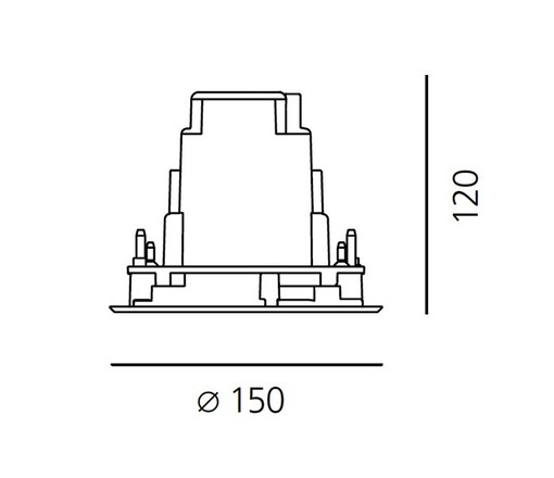 Artemide vestavné LED svítidlo Ego 150 Round 8 W 3000K