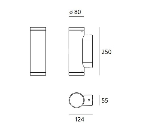 Artemide venkovní nástěnné svítidlo Calumet 8 4 W 3000K 220-240 V 8°