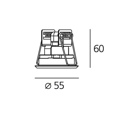 Artemide vestavné LED svítidlo Ego 55 Flat 1,2 W 3000K kulaté