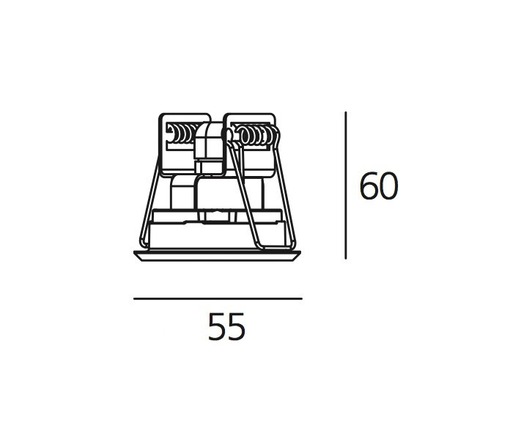 Artemide LED vestavné svítidlo Ego 55 Flat 1,2 W 3000K 14° čtvercové