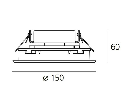 Artemide LED vestavné svítidlo Ego Flat 150 Round 6 W 3000K 9°