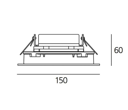 Artemide vestavné LED svítidlo Ego 150 Flat Square 6 W 3000K