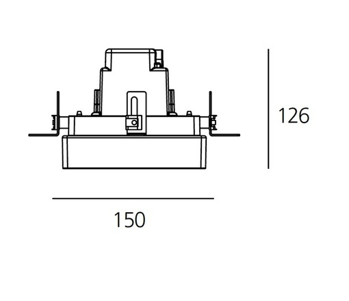 Artemide vestavné LED svítidlo Ego 150 Flat Square 6 W 3000K 37°
