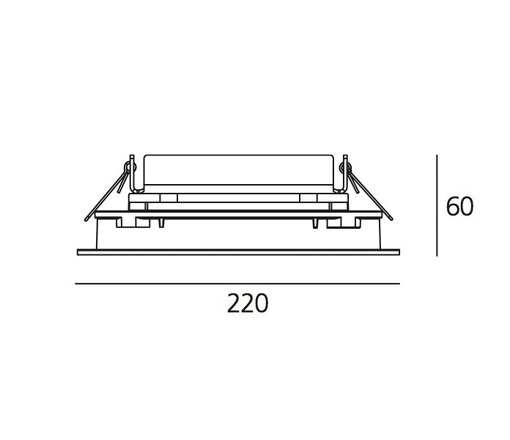 Artemide vestavné LED svítidlo Ego 220 Square 14 W 3000K