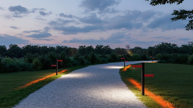 Artemide venkovní sloupkové svítidlo Walking Pole 2500, 2x90° hlavice