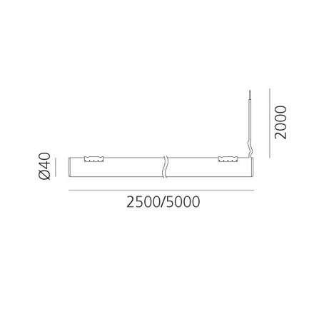 Artemide LED svítidlo La Linea 5 m 15 W/m 3000K stmívatelné