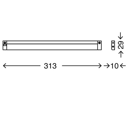 BRILONER TELEFUNKEN LED skříňkové svítidlo 31,3 cm 4W 400lm stříbrná TF 201404TF