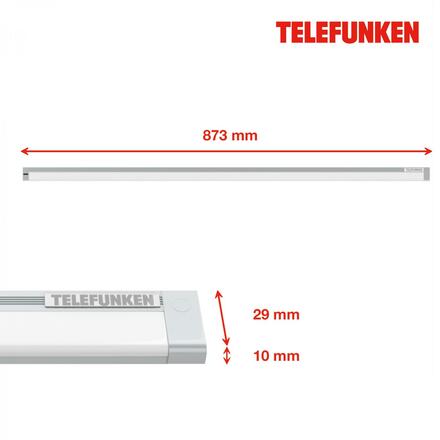 BRILONER TELEFUNKEN LED skříňkové svítidlo 87,3 cm 10W 1100lm stříbrná TF 201604TF