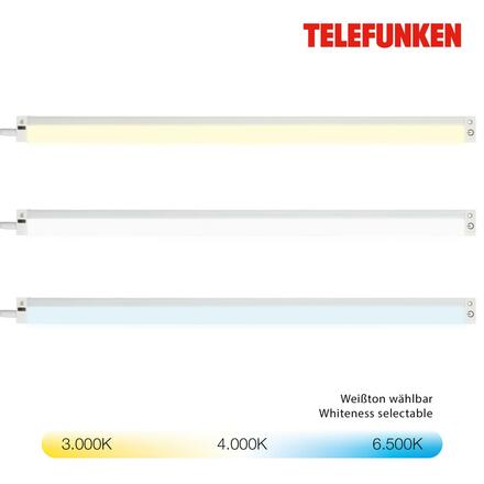 BRILONER TELEFUNKEN CCT svítidlo pod skříňku s čidlem, 50 cm, 5,5 W, 520 lm, bílé TF 202706TF