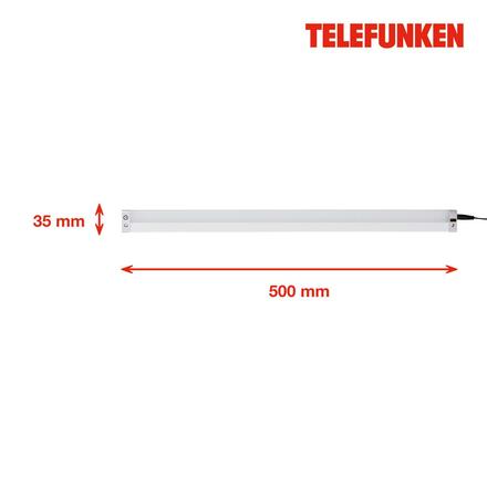 BRILONER TELEFUNKEN svítidlo pod skříňku s čidlem, 50 cm, 9 W, 700 lm, stříbrná TF 202904TF
