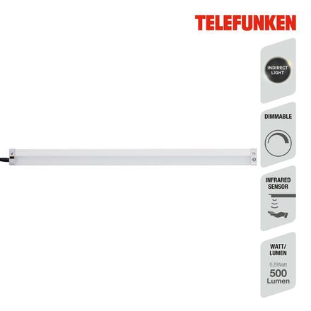 BRILONER TELEFUNKEN svítidlo pod skříňku s čidlem, 50 cm, 9 W, 700 lm, stříbrná TF 202904TF
