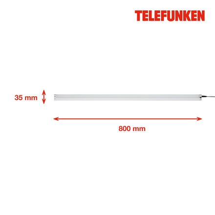 BRILONER TELEFUNKEN svítidlo pod skříňku s čidlem, 80 cm, 11 W, 1050 lm, stříbrná TF 203004TF