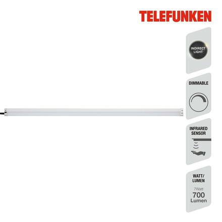 BRILONER TELEFUNKEN svítidlo pod skříňku s čidlem, 80 cm, 11 W, 1050 lm, stříbrná TF 203004TF