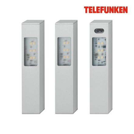 BRILONER TELEFUNKEN 3ks sada senzor nábytkové skříňkové svítidlo, 16 cm, 2,5 W, 180 lm, hliník TF 203609TF