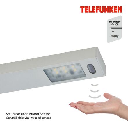 BRILONER TELEFUNKEN 3ks sada senzor nábytkové skříňkové svítidlo, 16 cm, 2,5 W, 180 lm, hliník TF 203609TF
