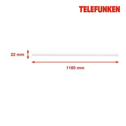 BRILONER TELEFUNKEN CCT skříňkové svítidlo, 118,5 cm, 14 W, 1400 lm, bílé TF 204906TF