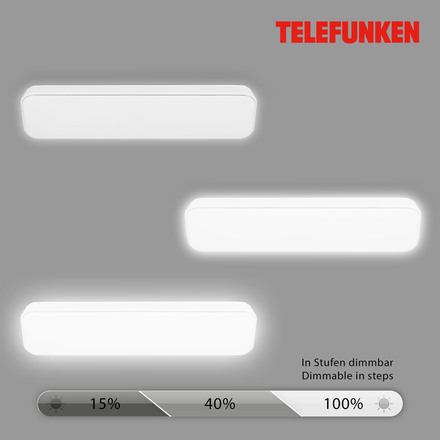 BRILONER TELEFUNKEN LED stropní svítidlo 60,5 cm 24W 2800lm bílé TF 205306TF