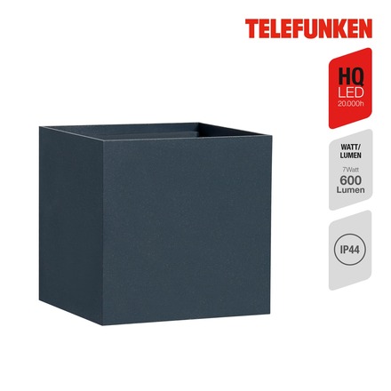 BRILONER TELEFUNKEN LED venkovní svítidlo 11 cm 2x7W 600lm antracit IP44 TF 303405TF