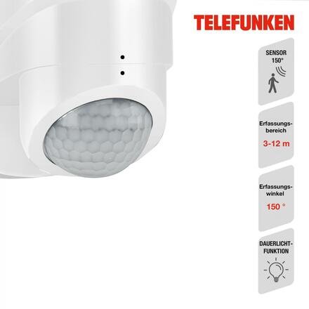 BRILONER TELEFUNKEN LED venkovní svítidlo 26,3 cm 20W 2000lm bílé TF 304406TF