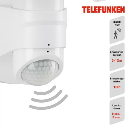 BRILONER TELEFUNKEN LED venkovní svítidlo 25,8 cm 2x10W 1000lm bílé TF 304606TF