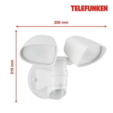 BRILONER TELEFUNKEN LED venkovní svítidlo 25,8 cm 2x10W 1000lm bílé TF 304606TF