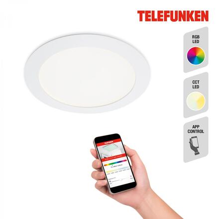 TELEFUNKEN LED Smart vestavné svítidlo pr. 17 cm 12W 1200lm bílé 309406TF