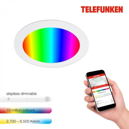 TELEFUNKEN LED Smart vestavné svítidlo pr. 17 cm 12W 1200lm bílé 309406TF