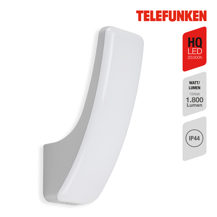 BRILONER TELEFUNKEN LED venkovní svítidlo 26,3 cm 15W 1800lm stříbrná TF 311604TF