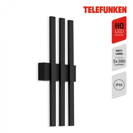 BRILONER TELEFUNKEN LED venkovní svítidlo 37 cm 3x12W 1170lm černá TF 313305TF POŠKOZENÉ ZBOŽÍ