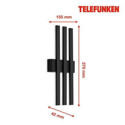 BRILONER TELEFUNKEN LED venkovní svítidlo 37 cm 3x12W 1170lm černá TF 313305TF POŠKOZENÉ ZBOŽÍ