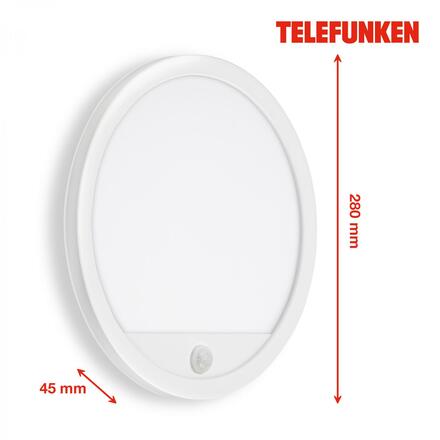 BRILONER TELEFUNKEN LED venkovní svítidlo pr. 28 cm 15W 2000lm bílé TF 313706TF