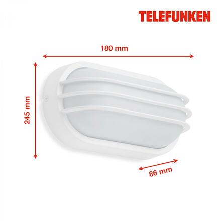BRILONER TELEFUNKEN LED venkovní svítidlo 24 cm 12W 1200lm bílé TF 315606TF