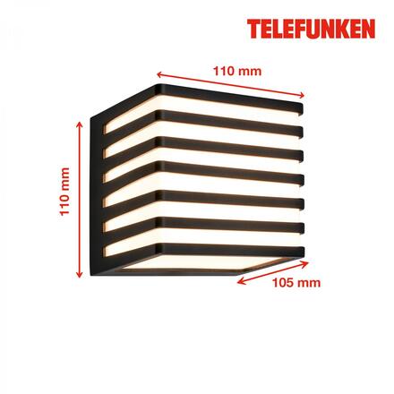 BRILONER TELEFUNKEN LED venkovní nástěnné svítidlo, voděodolné a prachotěsné, kostka, černá/bílá 321905TF