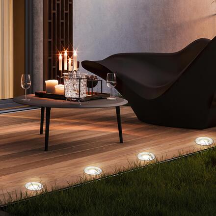 BRILONER TELEFUNKEN venkovní svítidlo do země, vodotěsné IP67, tvrzené sklo, GU10 patice, kruhové 322702TF