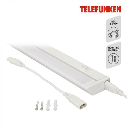 BRILONER TELEFUNKEN LED skříňkové svítidlo, 55 cm, 8,5 W, bílé TF 600106TF