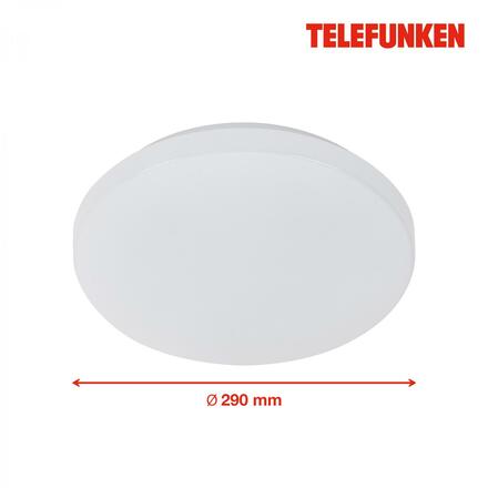 BRILONER TELEFUNKEN LED stropní svítidlo s čidlem, pr. 29 cm, 12 W, bílé IP44 TF 601506TF