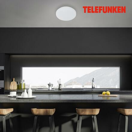 BRILONER TELEFUNKEN LED stropní svítidlo s čidlem, pr. 29 cm, 12 W, bílé IP44 TF 601506TF