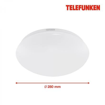 BRILONER TELEFUNKEN LED stropní svítidlo s čidlem, pr. 28 cm, 15 W, bílé IP44 TF 602006TF