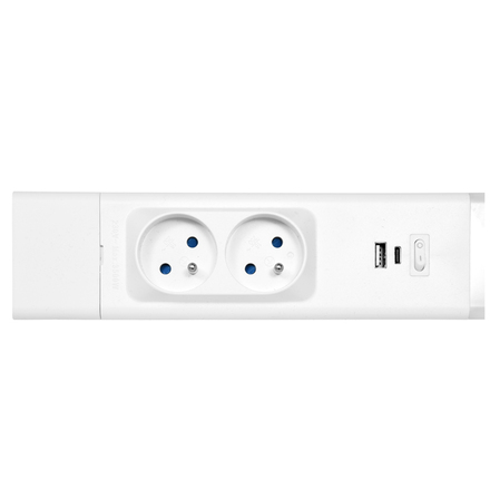 Ecolite Kuchyňské SMD svítidlo vč. zásuvek + USB 18W 2350lm 60,5cm TL3191-LED18W