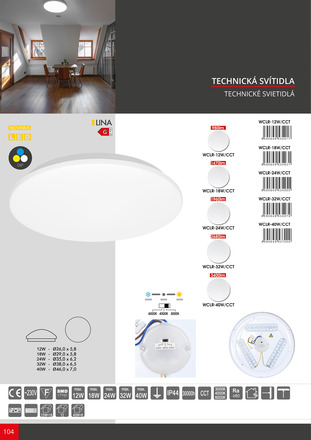 Ecolite LED stropní svítidlo kruh 32W 2680lm CCT IP44 bílé WCLR-32W/CCT