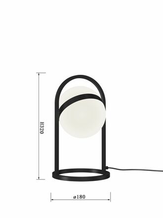 VÝPRODEJ VZORKU WOFI Stolní lampa Avignon 1x 10,5W LED 1100lm 3000K černá 8046-102