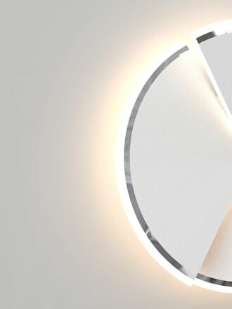WOFI Nástěnné svítidlo Trapani 1x 40W LED 4700lm 3000K bílá + chrom 9036-108L