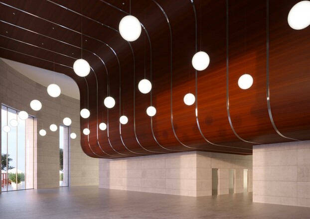 LUCIS závěsné svítidlo POLARIS ZL 38,5W LED 4000K sklo chrom chrom opál DALI ZL1.P2.500.77M DALI2
