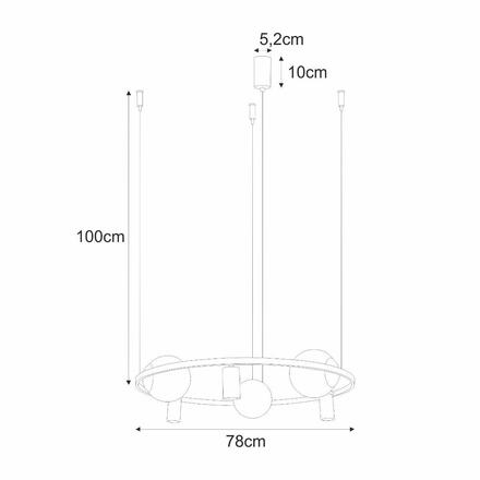 ZUMALINE 5006 ORBIT 3+3 závěsné svítidlo