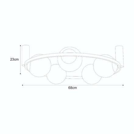 ZUMALINE 5009 ORBIT 5 stropní svítidlo