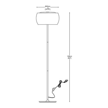 ZUMALINE Stojací lampa CRYSTAL F0076-04A-F4FZ